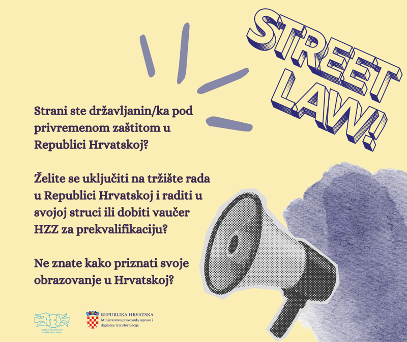 STREET LAW: POMOĆ NA PUTU DO POSLA U HRVATSKOJ