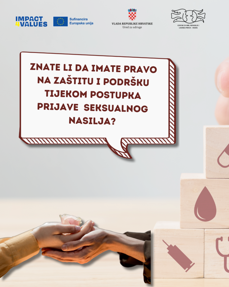 Znate li da imate pravo na zaštitu i podršku tijekom postupka prijave seksualnog nasilja? 