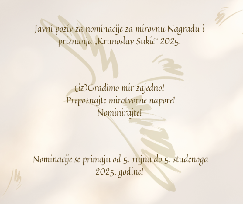 17. ciklus Mirovne nagrade "Krunoslav Sukić"