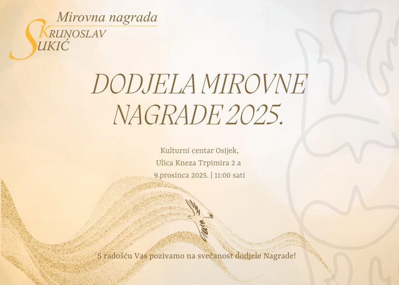 Program Mirovne nagrade Krunoslav Sukić 