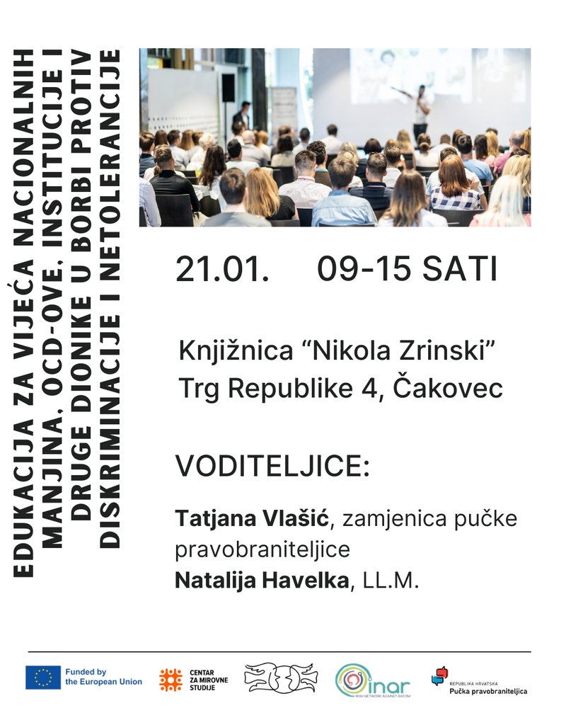 Pozivamo vas na posljednju edukaciju protiv diskriminacije i netolerancije
