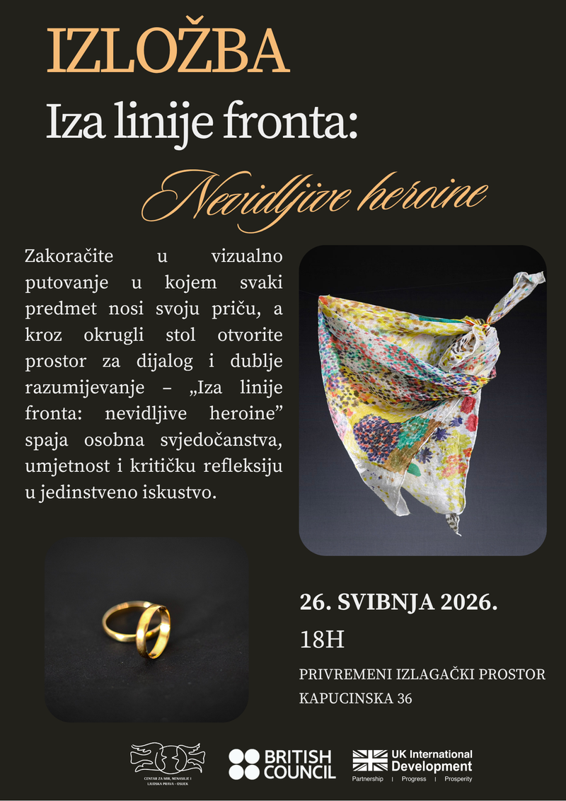Poziv na svečano otvaranje izložbe "Iza linije fronta: nevidljive heroine"